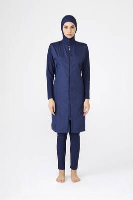Adasea - 2-Piece Jumpsuit with Vest Fully Covered Hijab Swimsuit 2185 Dark Navy Blue (1) Adasea - 2-Piece Jumpsuit with Vest Fully Covered Hijab Swimsuit 2185 Dark Navy Blue (1)