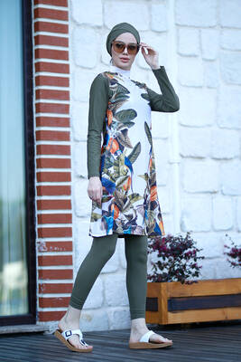 Remsa Mayo - 2'li Tasarım Tam Kapalı Tesettür Mayo Remsa Mayo Brezilya