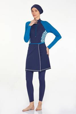 Adasea - 3 Farklı Şekilde Giyilebilir Likralı Tam Kapalı Tesettür Mayo Karmen 4534 Koyu Lacivert (1) Adasea - 3 Farklı Şekilde Giyilebilir Likralı Tam Kapalı Tesettür Mayo Karmen 4534 Koyu Lacivert (1)