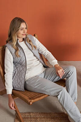 Remsa - 3'lü Viskos Şişme Yelekli Pijama Takımı 8100 Gri (1)