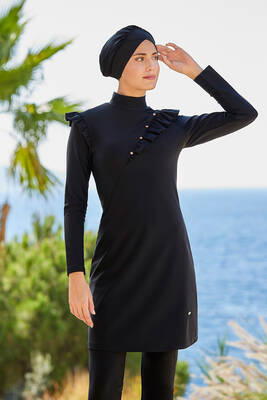 Remsa - Adasea Lycra Fully Covered Hijab Swimsuit 4334 Black