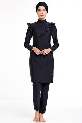 Remsa - Adasea Lycra Fully Covered Hijab Swimsuit 4334 Black (1)