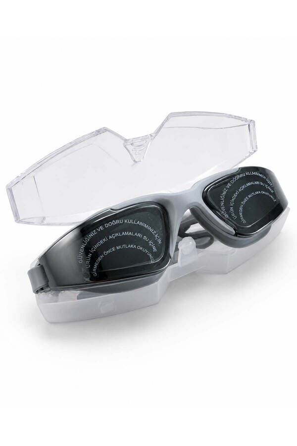 Adjustable Ear Hook Swim Goggles in Grey - Thumbnail