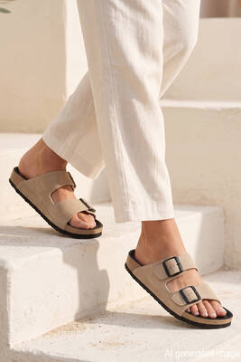 Remsa - Adjustable Strap Flat Sole Slipper