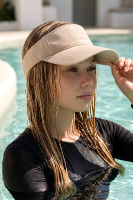 Remsa - Adjustable Visor Tennis Golf Hat Sun Protection Brim RŞ-109 Beige