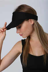 Remsa Mayo - Adjustable Visor Tennis Golf Hat Sun Protection Brim RŞ-109 Black