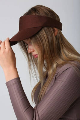 Remsa - Adjustable Visor Tennis Golf Hat Sun Protection Brim RŞ-109 Brown