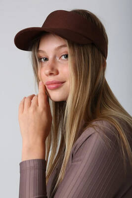 Remsa - Adjustable Visor Tennis Golf Hat Sun Protection Brim RŞ-109 Brown (1)