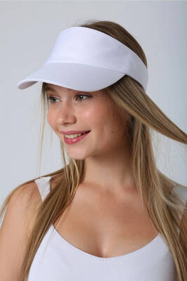 Remsa - Adjustable Visor Tennis Golf Hat Sun Protection Brim RŞ-109 White Remsa - Adjustable Visor Tennis Golf Hat Sun Protection Brim RŞ-109 White