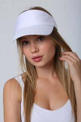 Remsa - Adjustable Visor Tennis Golf Hat Sun Protection Brim RŞ-109 White (1) Remsa - Adjustable Visor Tennis Golf Hat Sun Protection Brim RŞ-109 White (1)