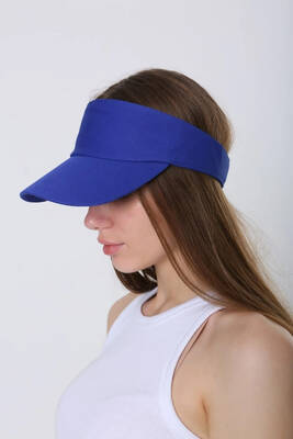 Remsa Mayo - Ayarlanabilir Vizör Tenisçi Golf Şapka Güneş Koruyucu Siperlik RŞ-109 Saks (1)