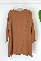 Lale Butik - Ayrobin Tunic Shirt Sançez 1050 Brown