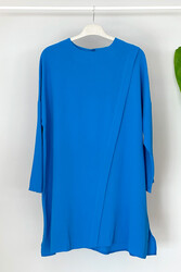 Lale Butik - Ayrobin Tunic Shirt Sançez 1050 Sax Blue