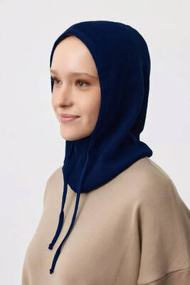 Remsa - Balaclava Cotton Knit Beanie 777 Dark Navy