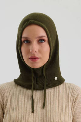 Remsa - Balaclava Cotton Knit Beanie 777 Khaki (1)