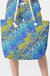 Remsa Mayo - Beach Bag with Colorful Pattern Print 5076
