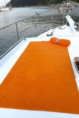 Remsa - Beach Cotton Beach Towel 01 Orange