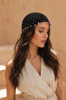 Remsa - Beaded Mesh Head Accessory for Beach Style