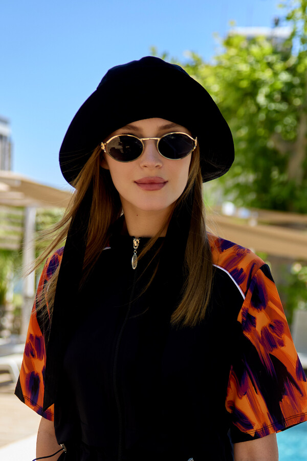 Black Decorative Bucket Hat - Thumbnail