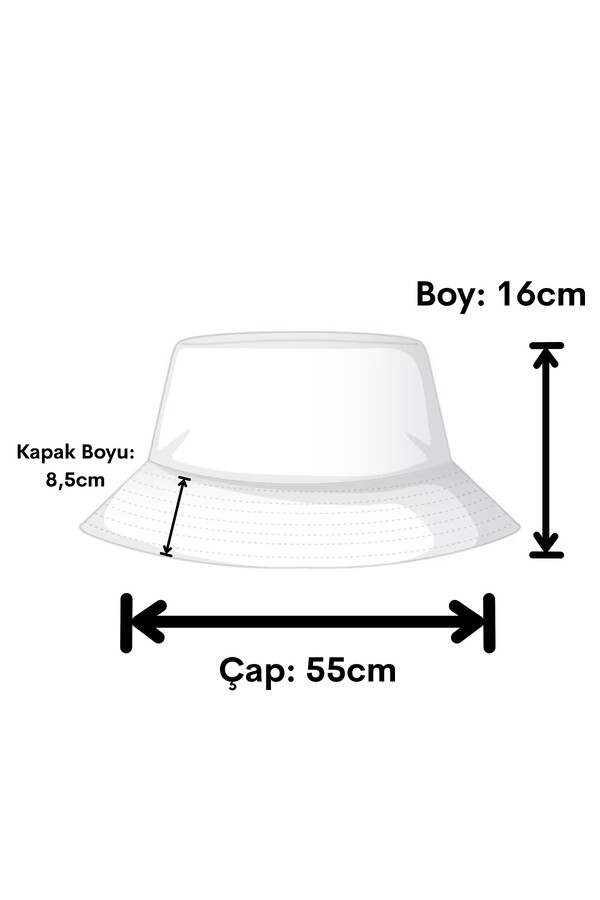 Black Decorative Bucket Hat - Thumbnail