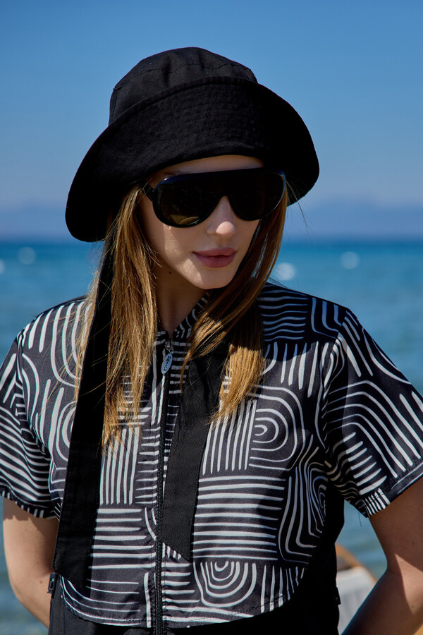 Black Decorative Bucket Hat - Thumbnail