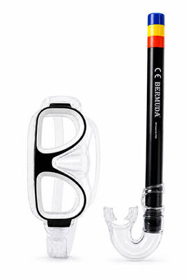 Bermuda - Black Diving Goggle and Snorkel Set (1)