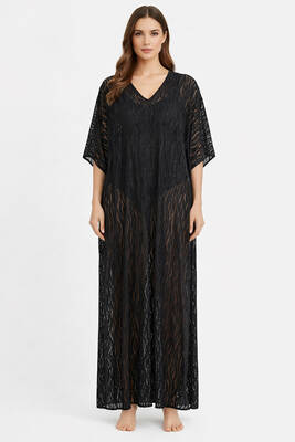 Remsa - Black Kaftan Pareo Cover-Up (1)