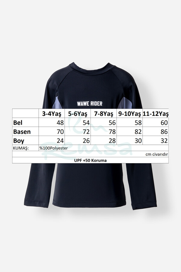 Black Long-Sleeved Modest Swimsuit for Boys - Thumbnail