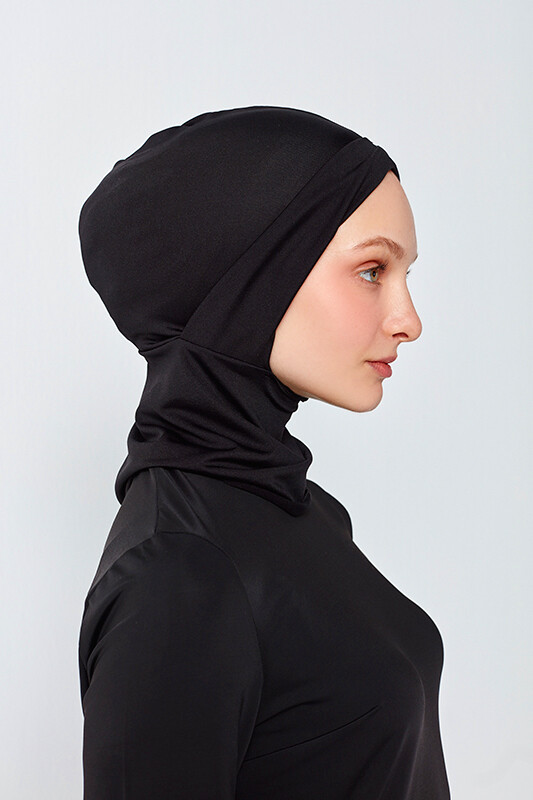 Black Turtleneck Sea Bonnet Swimmer Scarf Remsa Swimwear - Thumbnail