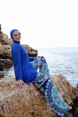 Remsa Mayo - Bol Paça Likralı Tam Kapalı Tesettür Mayo 900-301 Remsa Mayo - Bol Paça Likralı Tam Kapalı Tesettür Mayo 900-301