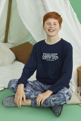 Remsa - Boys' Aydoğan Cotton Pajama Set - 240882 Navy Blue