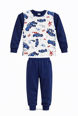 Remsa - Boys Cotton Patterned Pajama Set 6068-15 Navy (1)