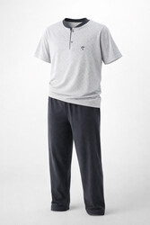 Remsa - Boys' Cotton Satin Pajama Set 4240 Grey01