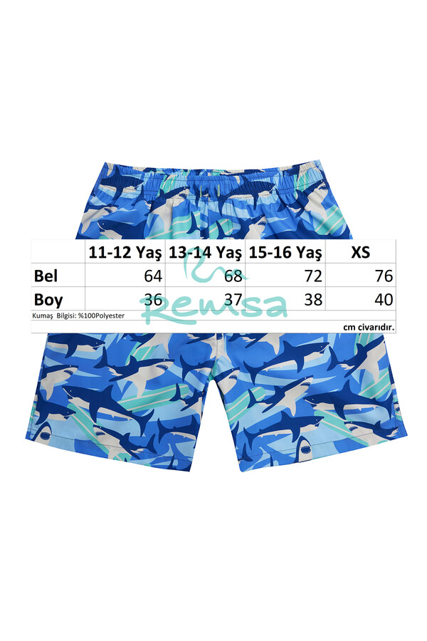 Boys Swim Trunks 5318 Blue01 - Thumbnail