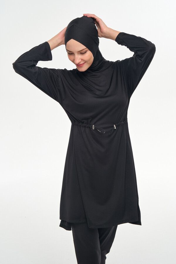Butterfly Sleeve Full-Cover Modest Swimwear Set - Thumbnail
