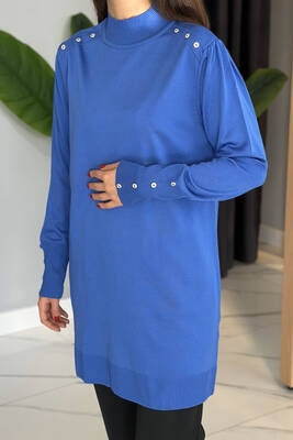 Remsa - Button Detail Knit Tunic 34048 Royal Blue (1)
