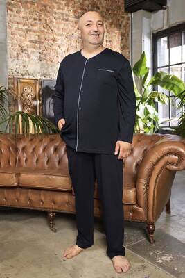 Aydoğan - Büyük Beden Erkek Aydoğan Pamuk Uzun Kol Pijama Takımı 250561 Lacivert Aydoğan - Büyük Beden Erkek Aydoğan Pamuk Uzun Kol Pijama Takımı 250561 Lacivert