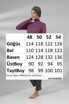 Armes - Büyük Beden Likralı Tam Kapalı Tesettür Mayo 1286 Fuşya (1) Armes - Büyük Beden Likralı Tam Kapalı Tesettür Mayo 1286 Fuşya (1)