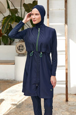 Rozamay - Büyük Beden Tam Kapalı Tesettür Mayo 3314 Lacivert Rozamay - Büyük Beden Tam Kapalı Tesettür Mayo 3314 Lacivert