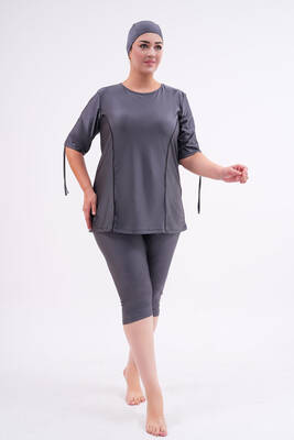 Remsa - Büyük Beden Yarı Kapalı Tesettür Mayo Kol Detaylı 2311 Aysu Antrasit (1) Remsa - Büyük Beden Yarı Kapalı Tesettür Mayo Kol Detaylı 2311 Aysu Antrasit (1)