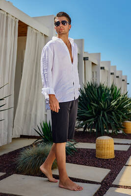 Remsa - Cargo Pocket Capri Swim Shorts RKS-09 Black (1)