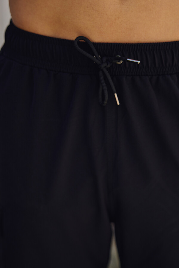 Cargo Pocket Capri Swim Shorts RKS-09 Black - Thumbnail