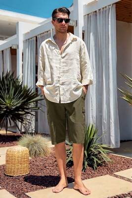 Remsa - Cargo Pocket Capri Swim Shorts RKS-09 Khaki (1)