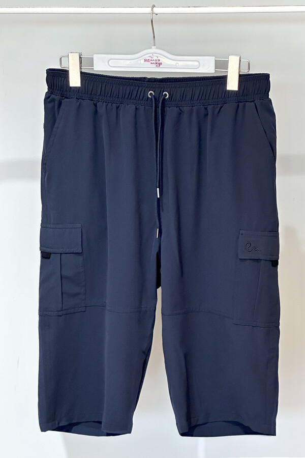 Cargo Pocket Capri Swim Shorts RKS-09 Navy - Thumbnail