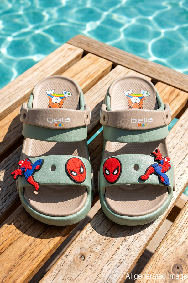 Character Print Sandal Slippers - Thumbnail