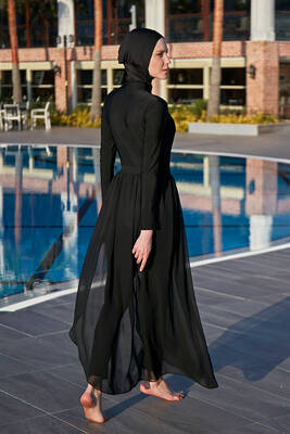 Remsa - Chiffon Skirt Pareo Attachable to Swimsuit Black Remsa RP003 (1) Remsa - Chiffon Skirt Pareo Attachable to Swimsuit Black Remsa RP003 (1)