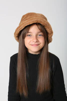 Remsa - Children's Plush Bucket Hat RKŞ-Ç-01 Camel (1)