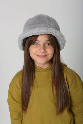 Remsa - Children's Plush Bucket Hat RKŞ-Ç-01 Gray (1)