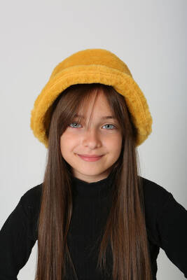 Remsa - Children's Plush Bucket Hat RKŞ-Ç-01 Mustard (1)