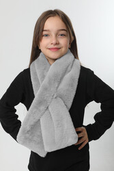 Remsa - Children's Plush Scarf Neck Warmer RKB-Ç-01 Gray